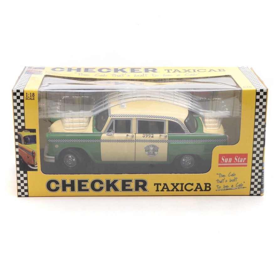 SunStar Checker Taxicab Scale Model Diecast Car