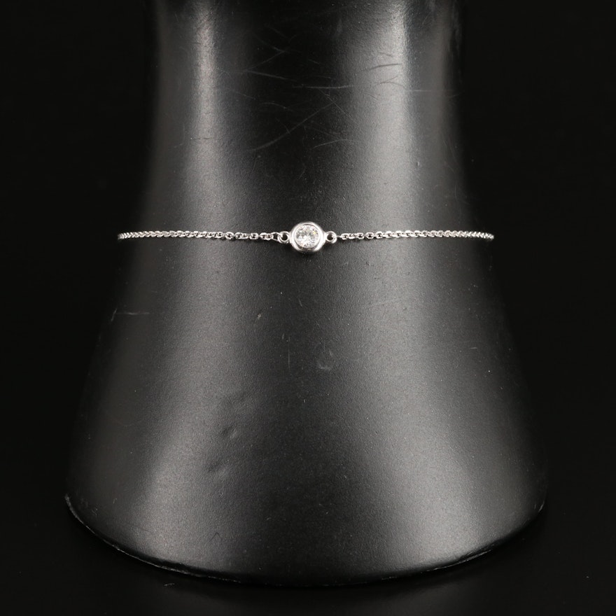 EFFY 14K 0.15 CT Diamond Solitaire Bolo Bracelet