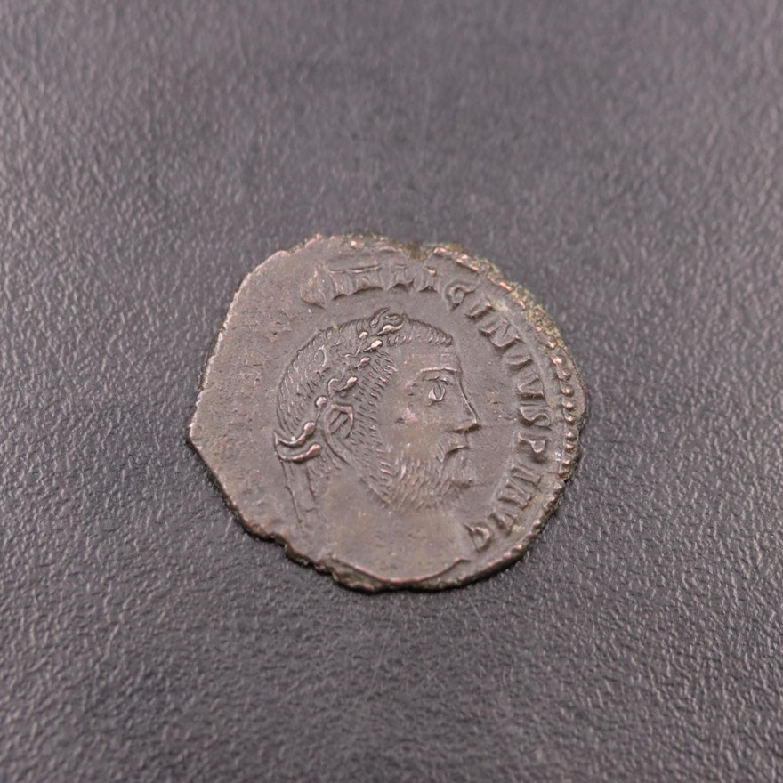 Ancient Roman Imperial Follis Coin of Licinius I, ca. 310 A.D.