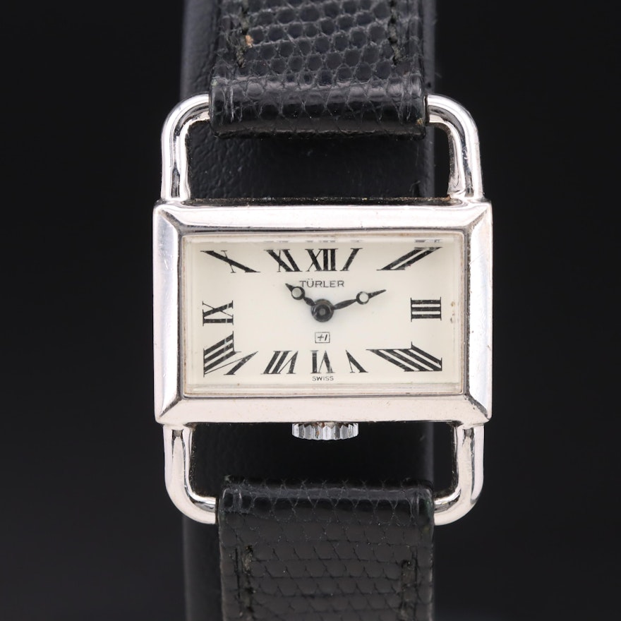 Vintage Turlet Stainless Steel Wristwatch