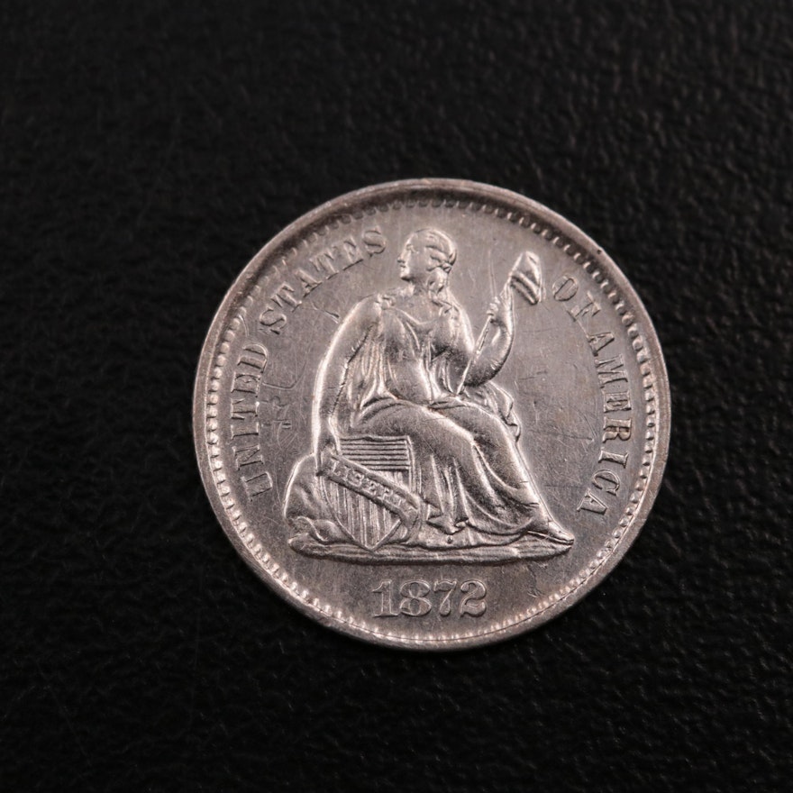 1872-S Liberty Seated Silver Half Dime