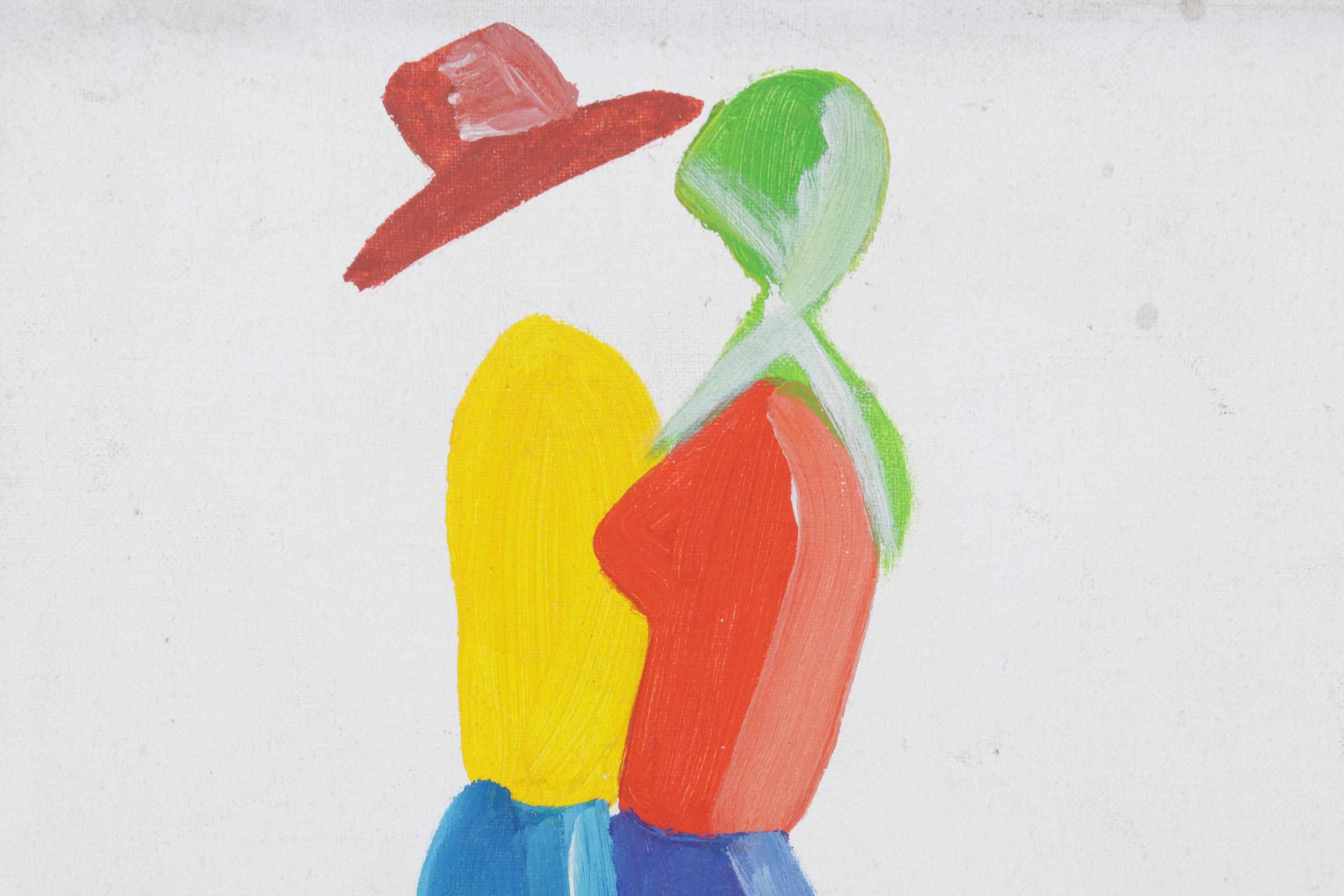 Headley Thompson Jamaican Folk Art Acrylic Painting, 1988 EBTH