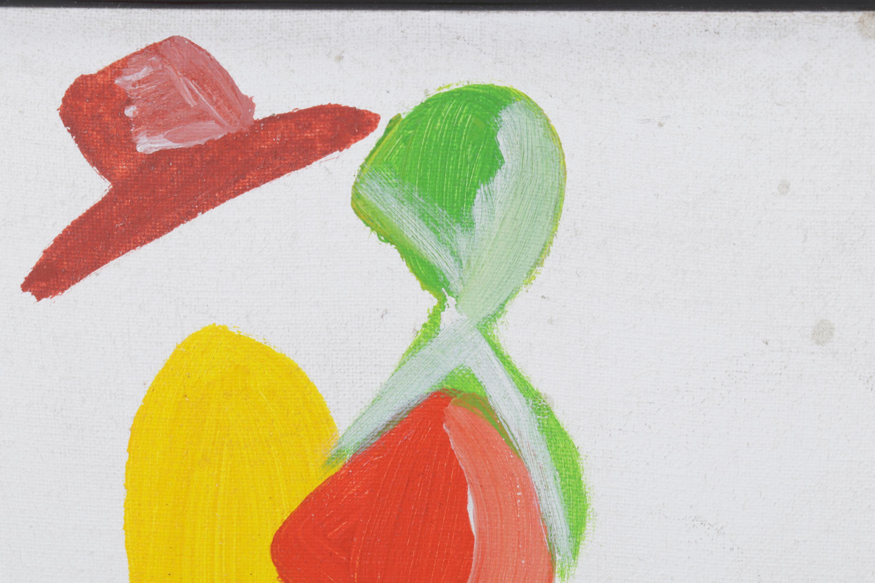 Headley Thompson Jamaican Folk Art Acrylic Painting, 1988 EBTH