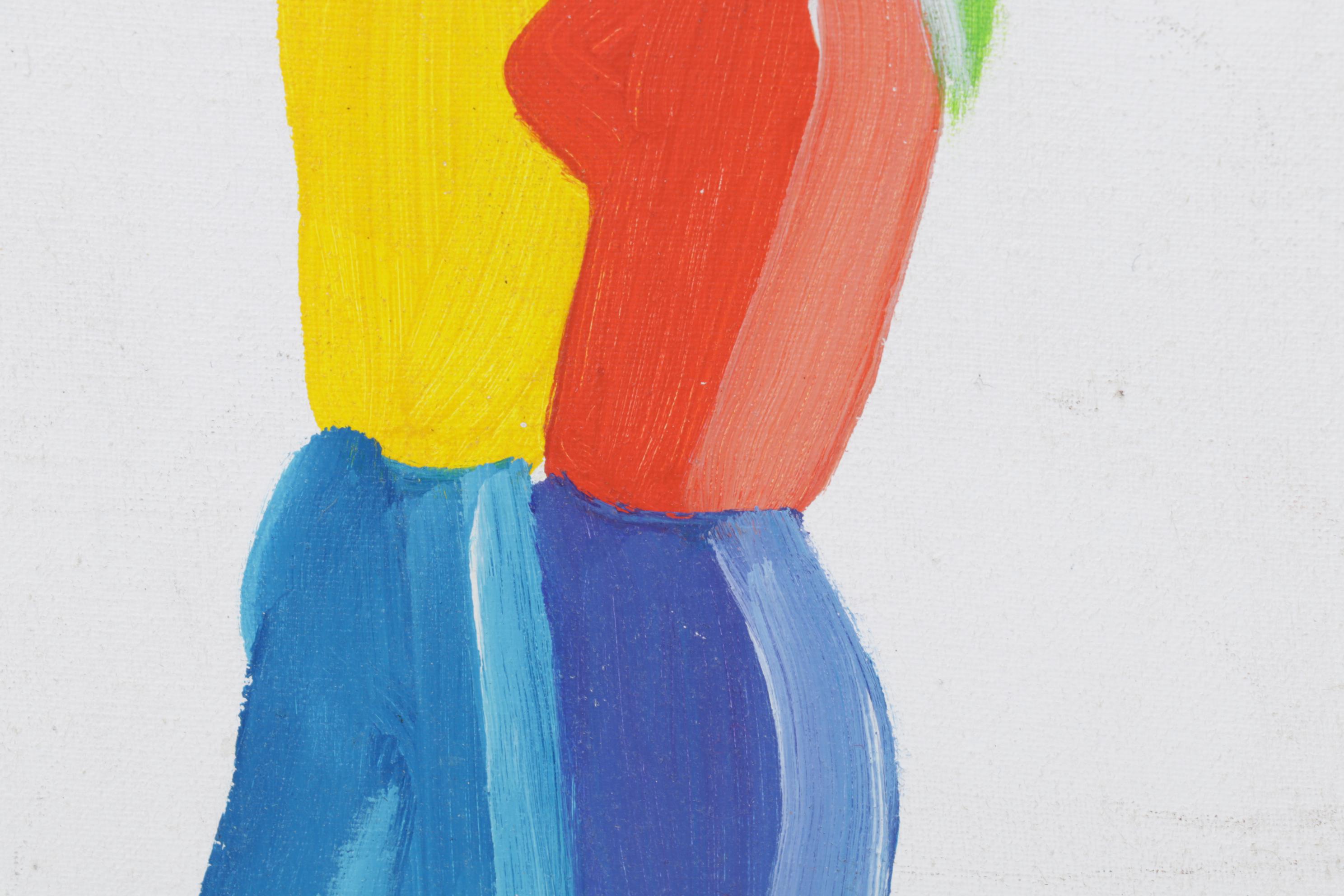 Headley Thompson Jamaican Folk Art Acrylic Painting, 1988 EBTH