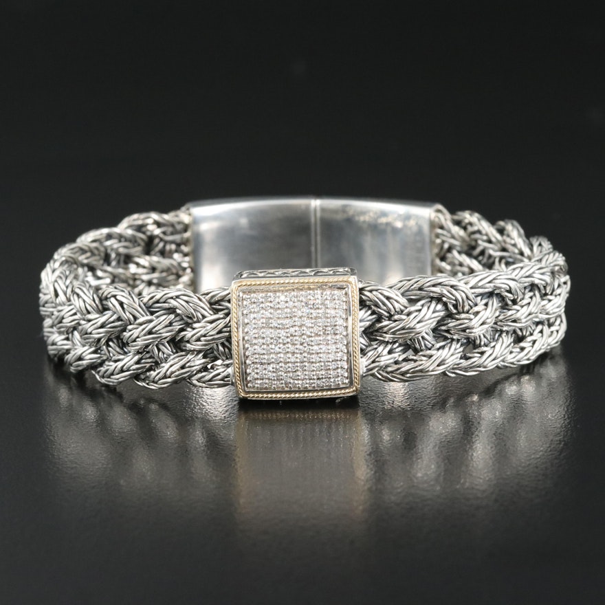 EFFY Sterling Diamond Bracelet with 18K Accents