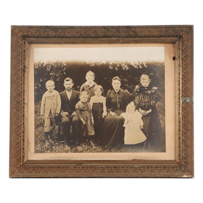 Silver Gelatin Photograph Group Portrait, Late 19th Century