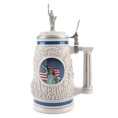 Ceramarte for Avon "America the Beautiful" Ceramic Beer Stein