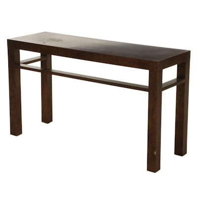 Parson's Style Console Table with Faux Finish