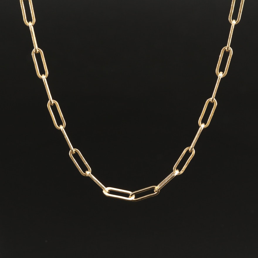 EFFY 14K Paper Clip Chain Necklace