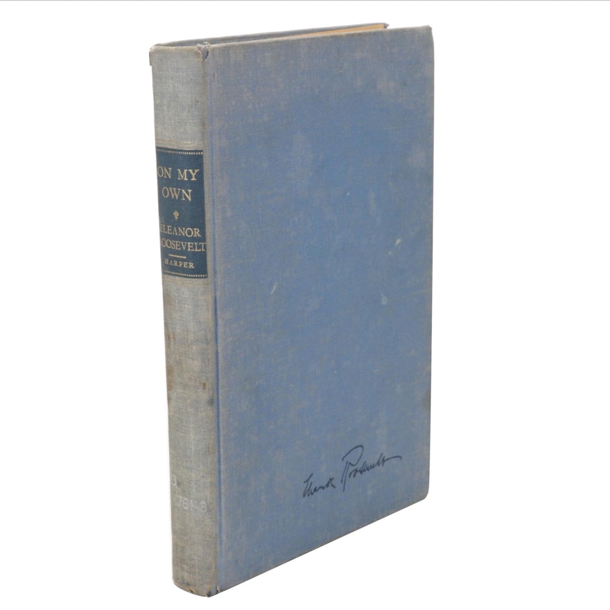 First Edition "On My Own" by Eleanor Roosevelt, 1958