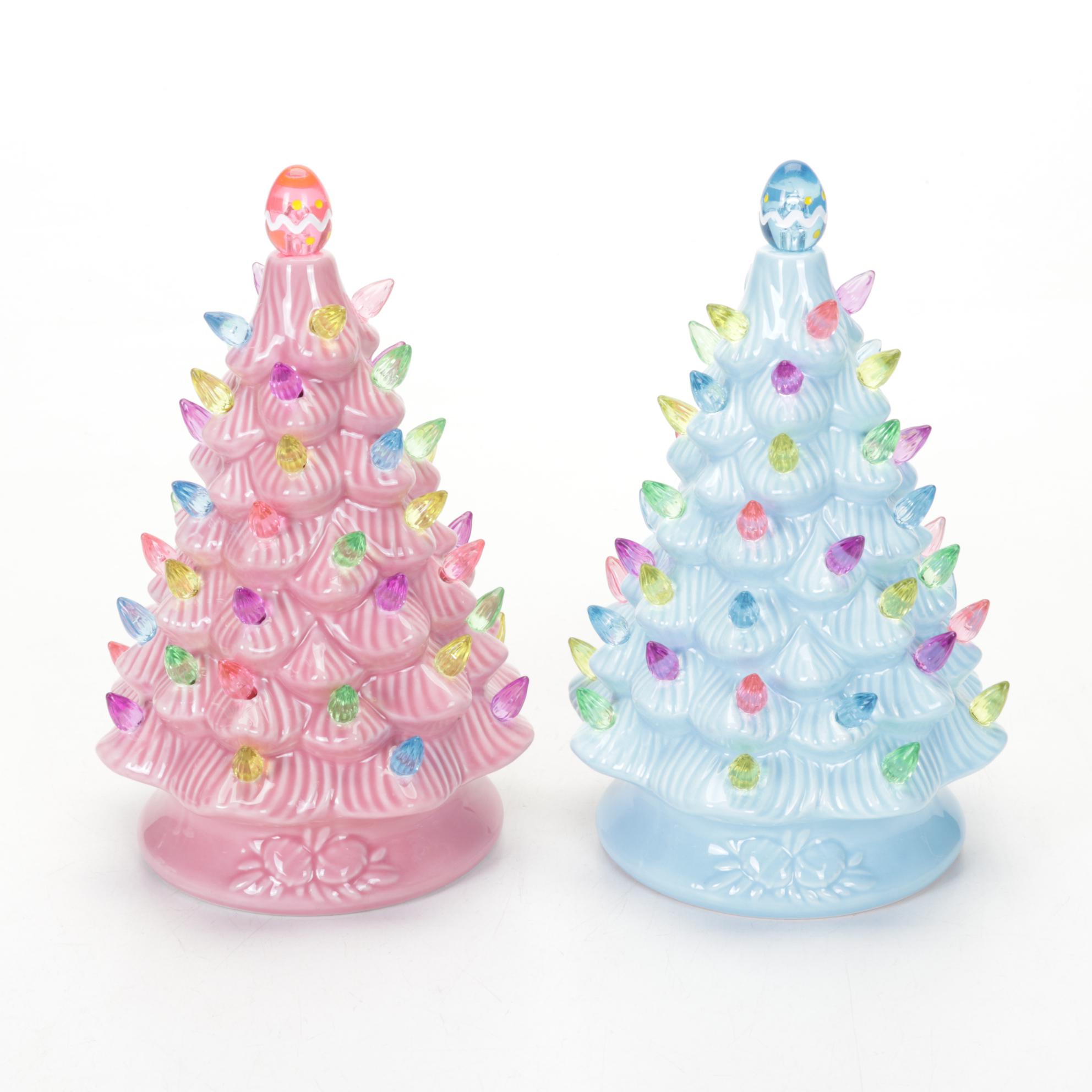 Mr. Christmas and Other Table Top Ceramic LightUp Christmas Trees EBTH