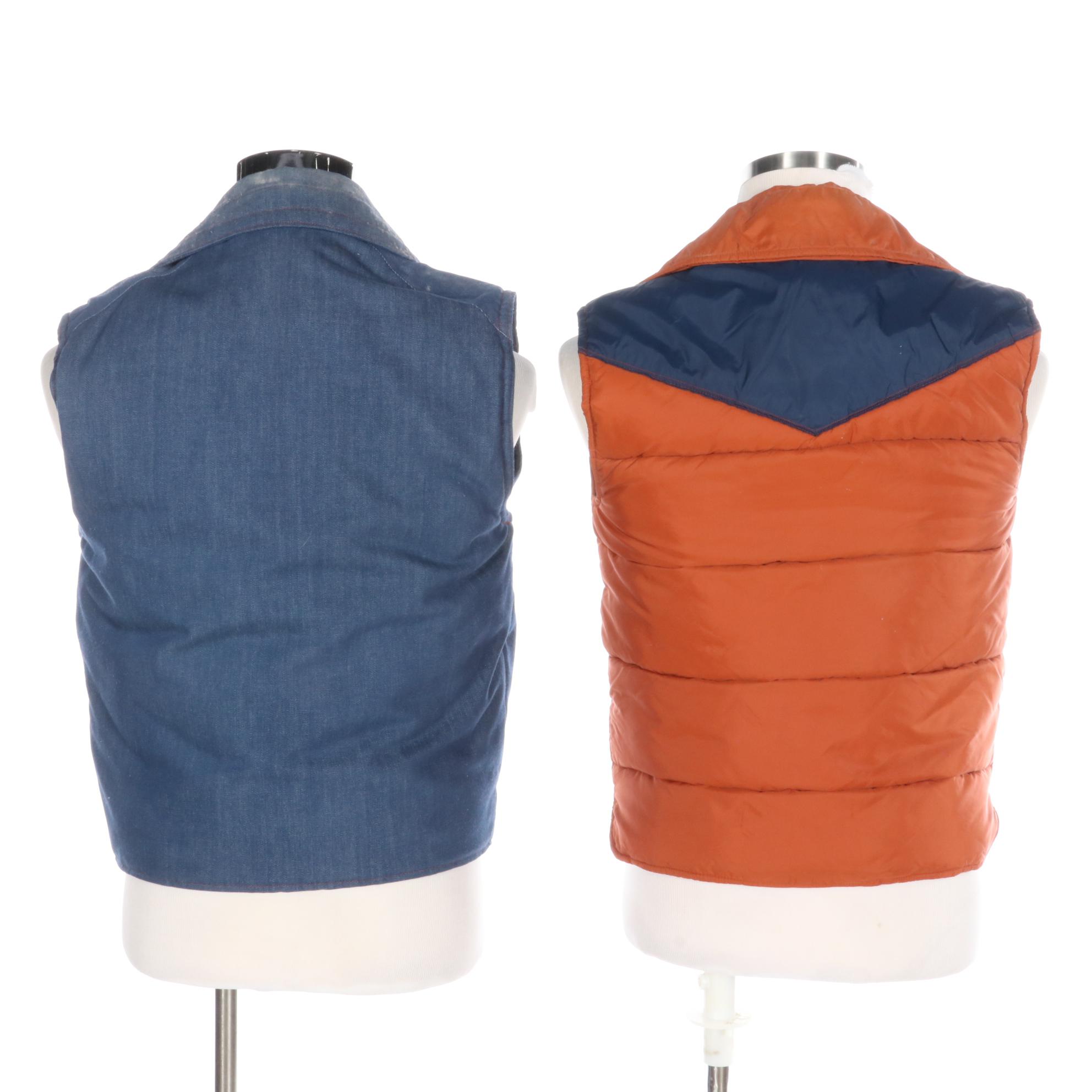 Men's Frostline Kit Vests in Denim and Nylon EBTH