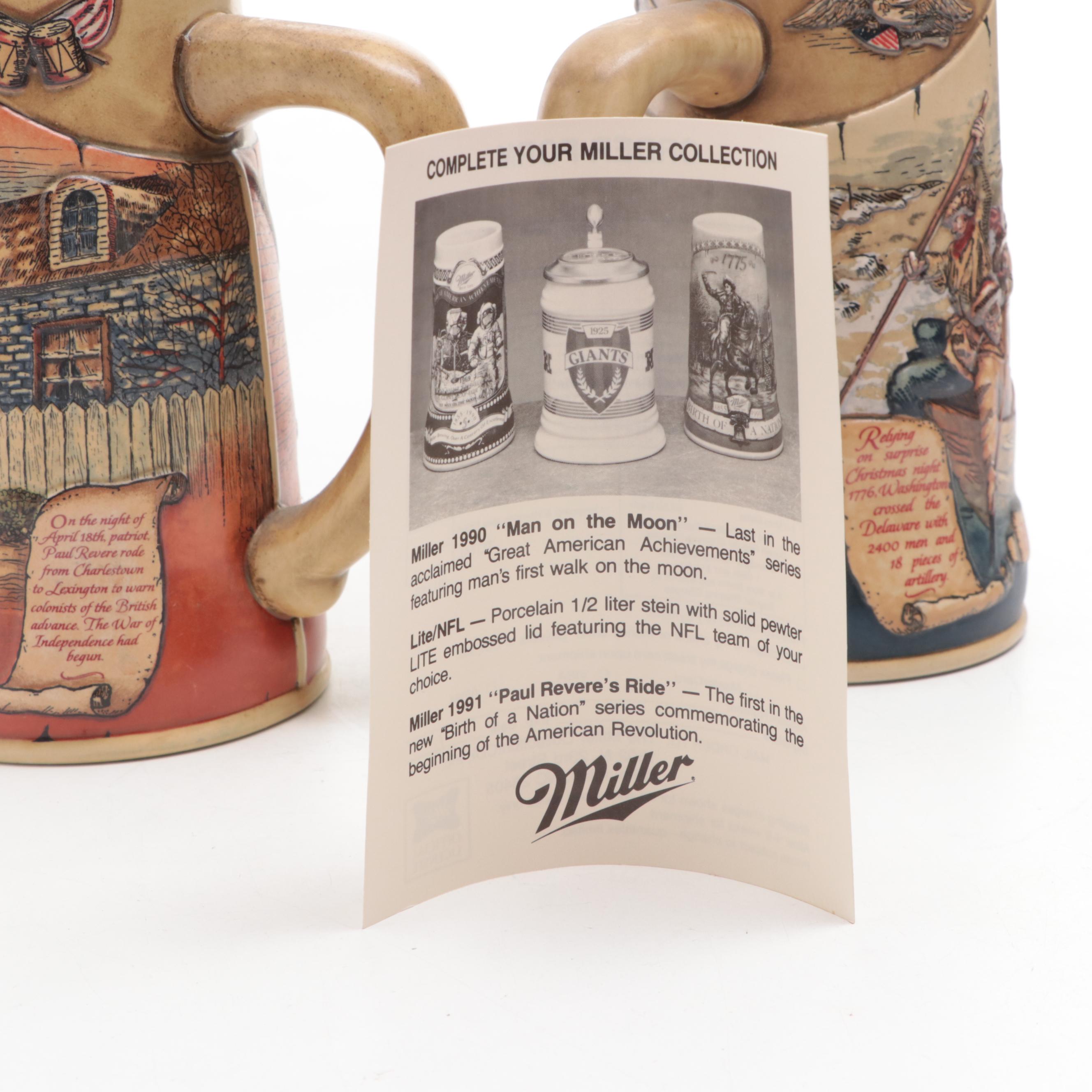 Miller Brewing Co. "Birth of a Nation" Ceramic Beer Steins EBTH