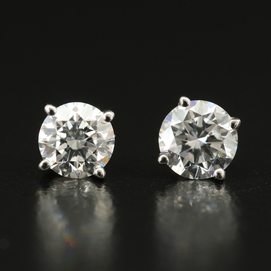 14K 1.06 CTW Lab Grown Diamond Stud Earrings