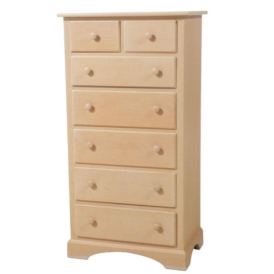 Drexel "Chapters" Federal Style Hardwood Seven-Drawer Chest in Buff Finish