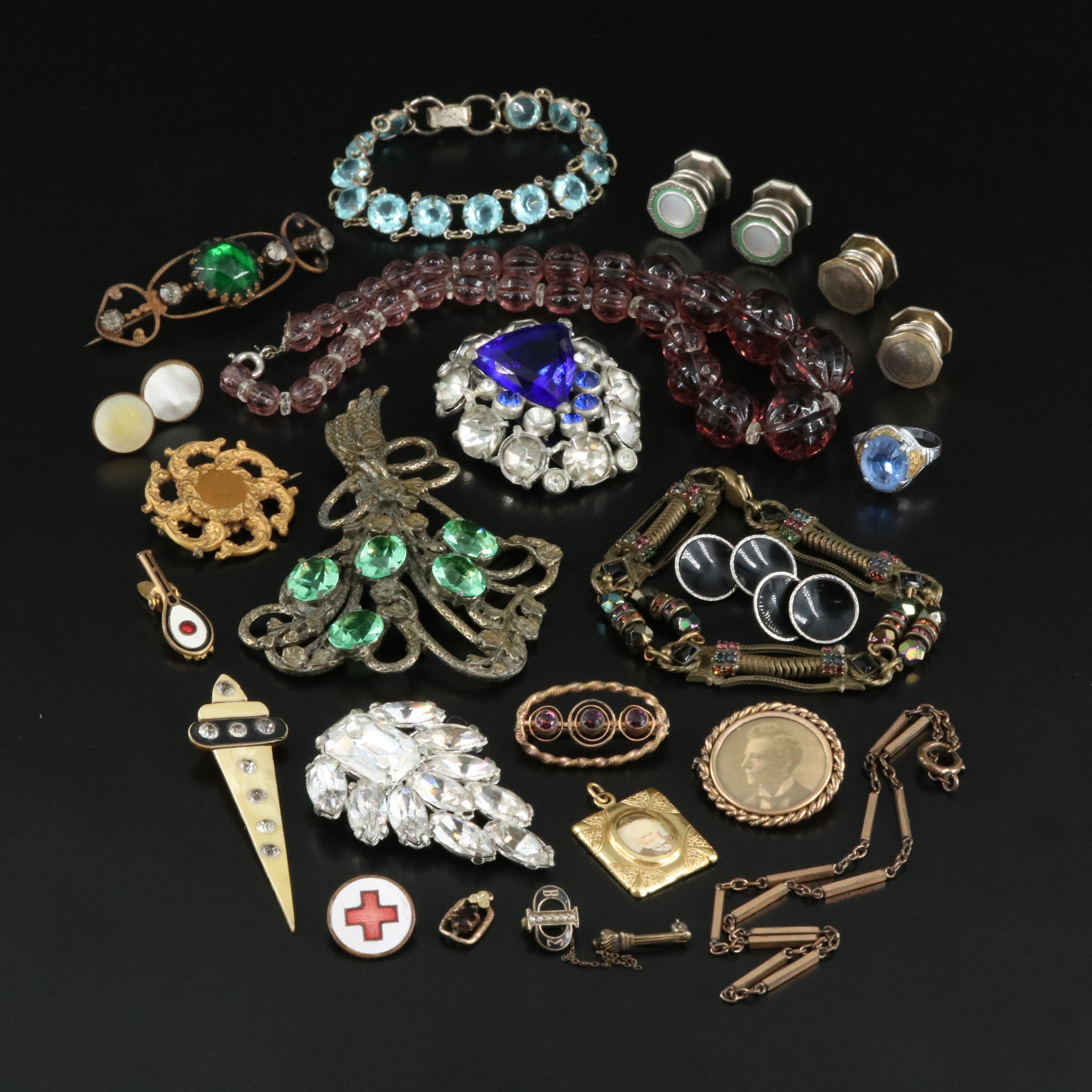 Rhinestones Featured in Antique and Vintage Jewelry Collection EBTH