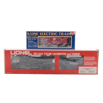 Lionel Santa Fe Locomotive and Tender with K-Line Electric Train