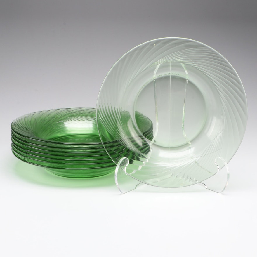 Corning Pyrex "Festiva Spring Green" Glass Pasta Serving Bowls, 2001-2004