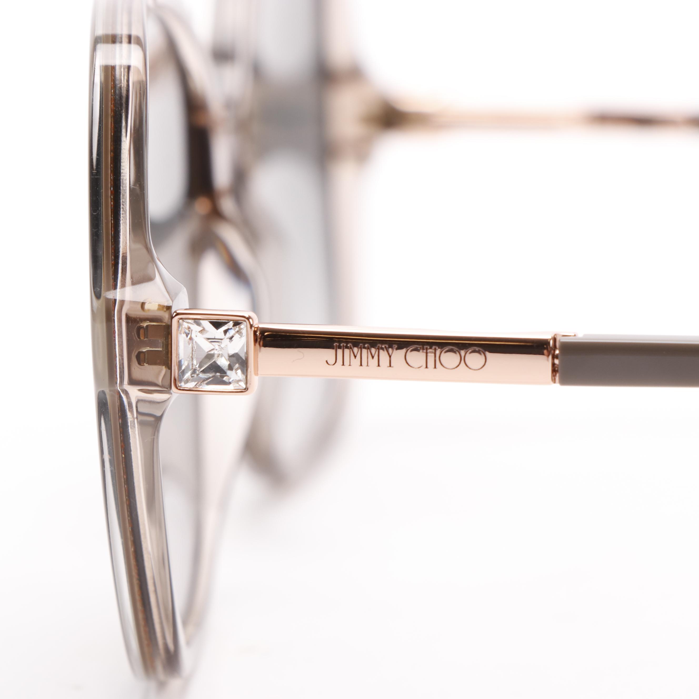 Jimmy Choo JUDY/S Crystal Nude Sunglasses and Case EBTH