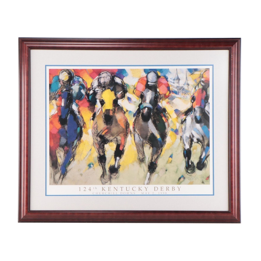 Kentucky Derby 1998 Offset Lithograph Poster After Boguslaw Lustyk