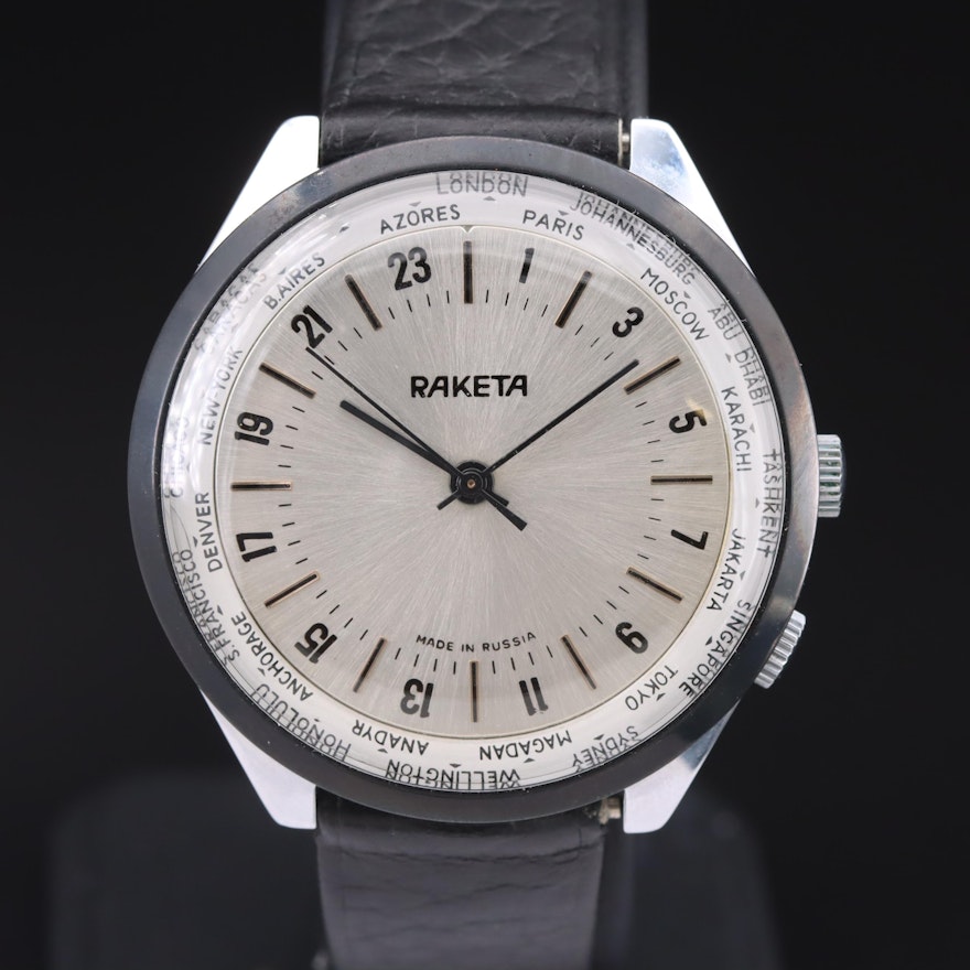 Raketa Russian World Time Wristwatch