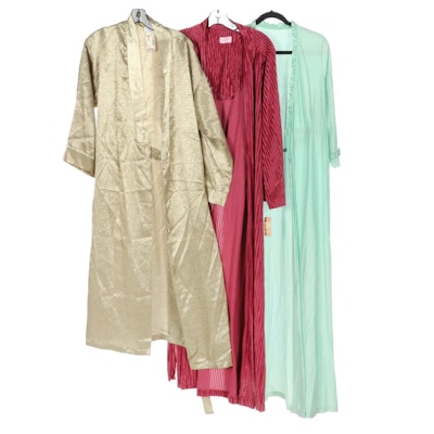 Gilead Pink Chenille Robe, Night Magic Jacquard Robe, and Other Ruffle Trim Robe