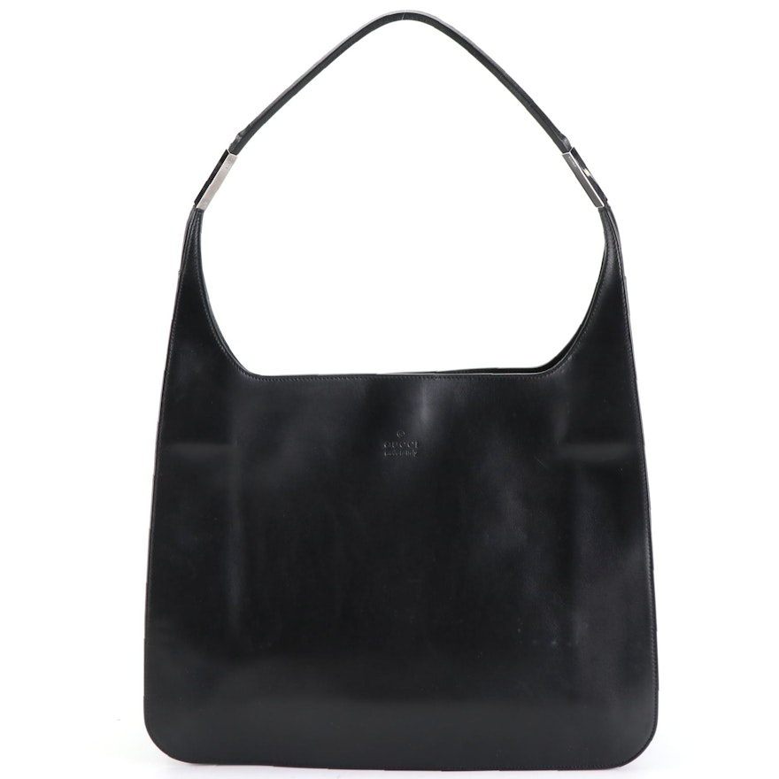 Gucci Hobo Shoulder Bag in Black Leather