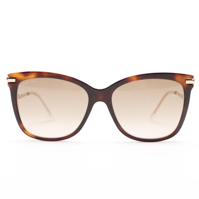 Jimmy Choo STEFF/S Glitter Havana Sunglasses and Case