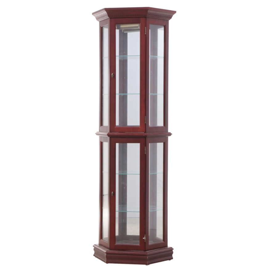 Pulaski Federal Style Display Cabinet in Mahogany Finish, Late 20th Century