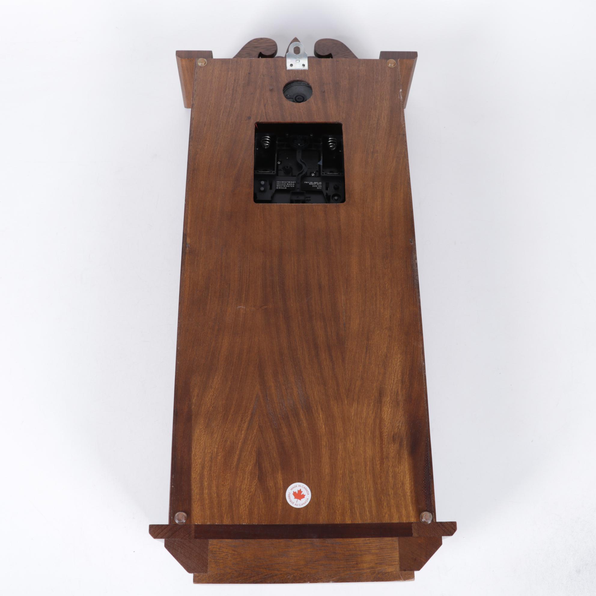 Westminster Clock Co. Walnut Cased Pendulum Wall Clock EBTH