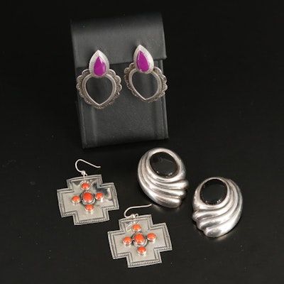 David Reeves Navajo Diné with Carlisle and Zina Sterling Earrings