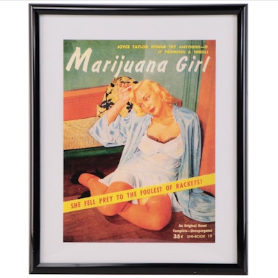 Offset Lithograph of Cannabis Propaganda Poster "Marijuana Girl"