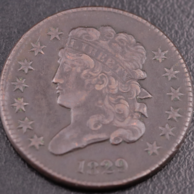 1829 United States Half Cent