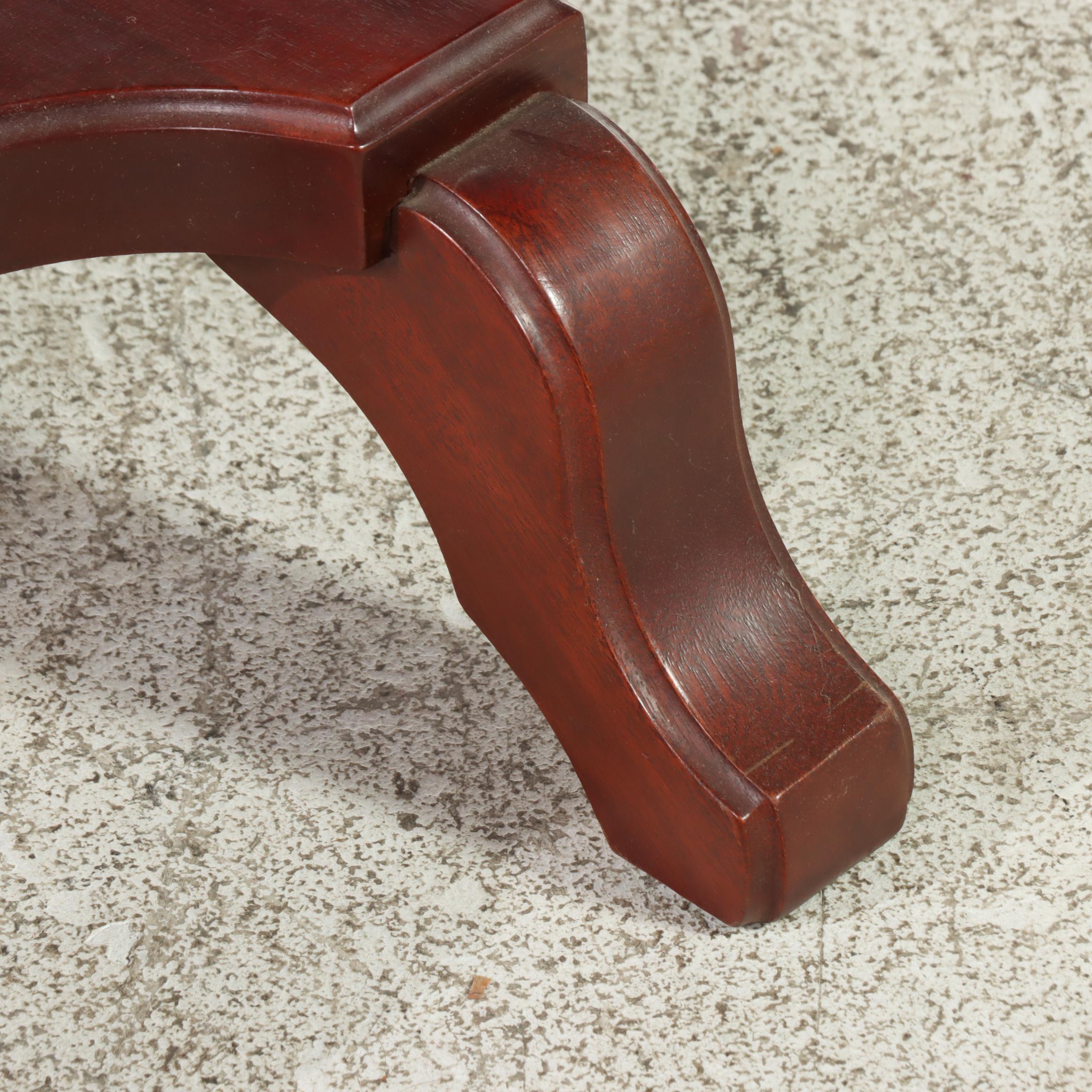 American Classical Style Mahogany, Marble Top, and LyreBase Console