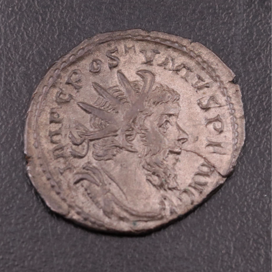 Ancient Roman Imperial Æ Antoninianus Coin of Postumus, ca. 260 A.D.