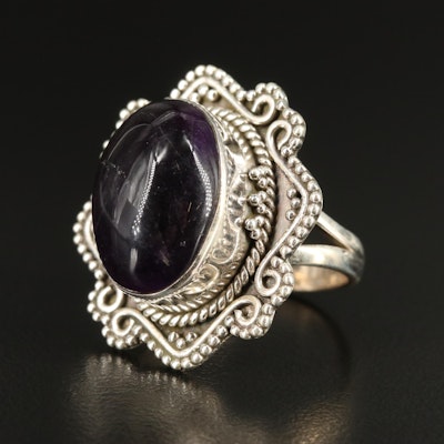 Sterling Amethyst Cocktail Ring