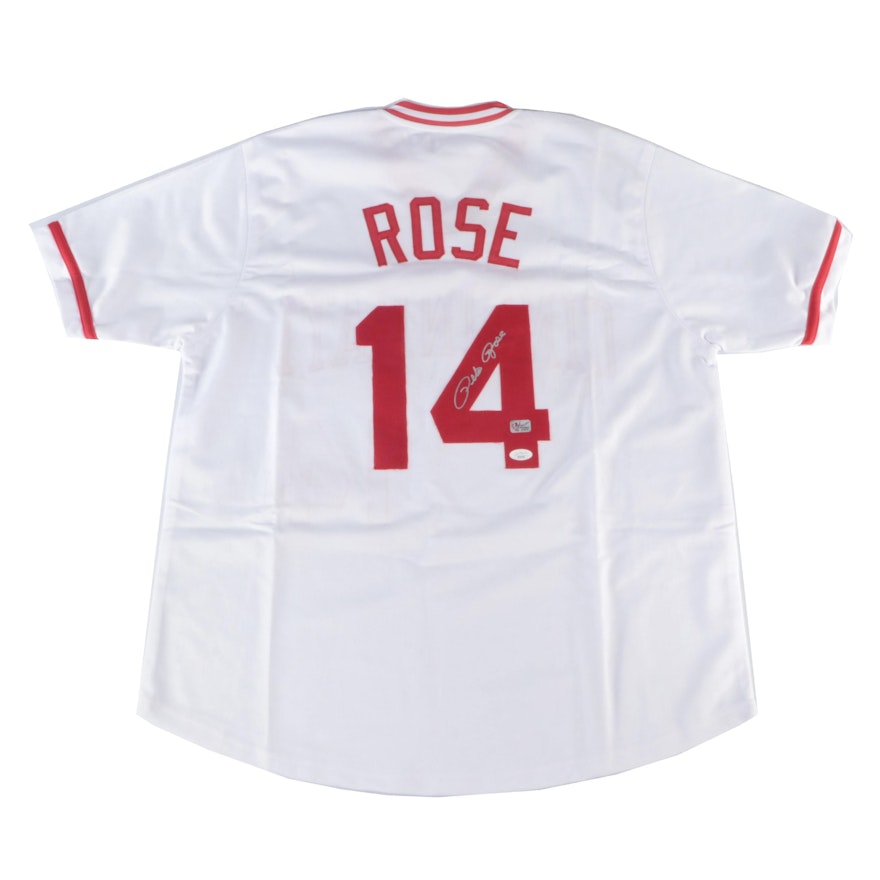 Pete Rose Signed Cincinnati Reds Stitched Jersey