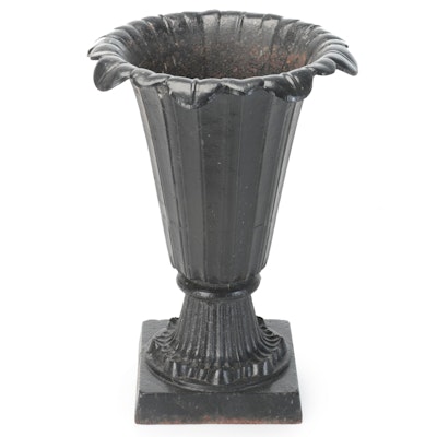 Cast Iron Garden Urn, Early to Mid 20th Century