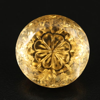 Loose 34.98 CT Fantasy Faceted Citrine