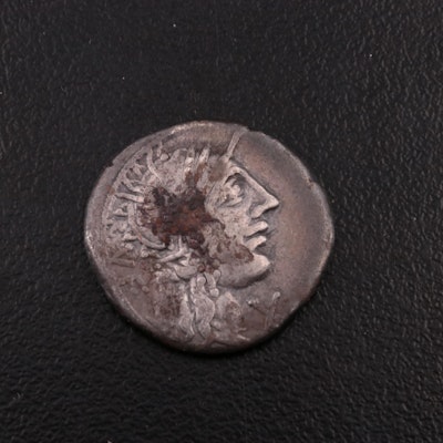 Ancient Roman Republic Denarius of Q. Minucius Rufus, ca. 122 BC