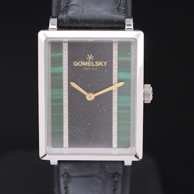 Shinola Gomelsky Malachite and Diamond Dial Wristwatch