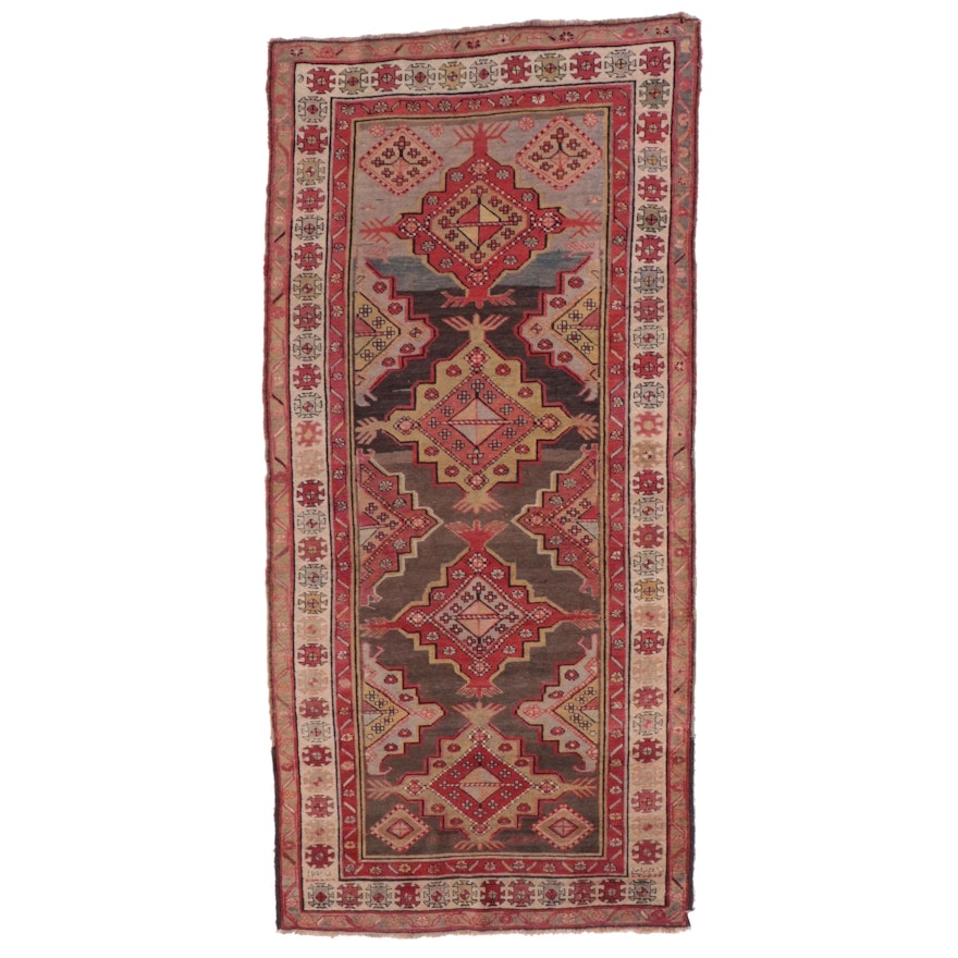 3'9 x 7'11 Hand-Knotted Signed Turkish Konya Long Area Rug