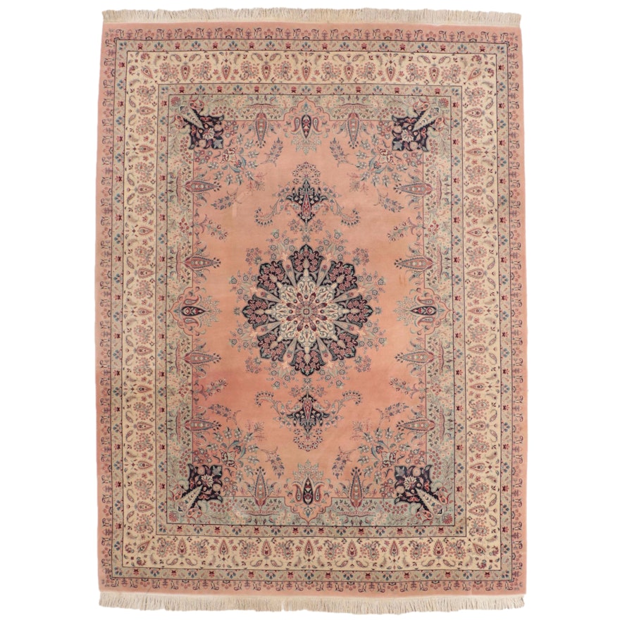 9'1 x 13'2 Hand-Knotted Persian Kerman Room Sized Rug