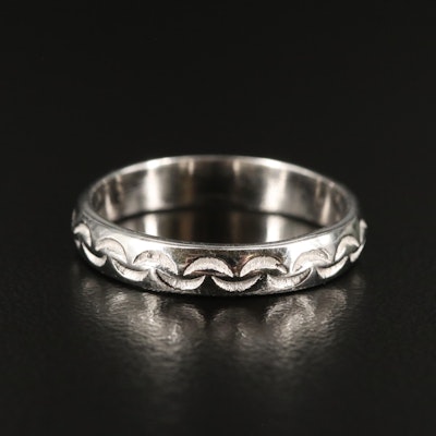 Sterling Band with Textured Design