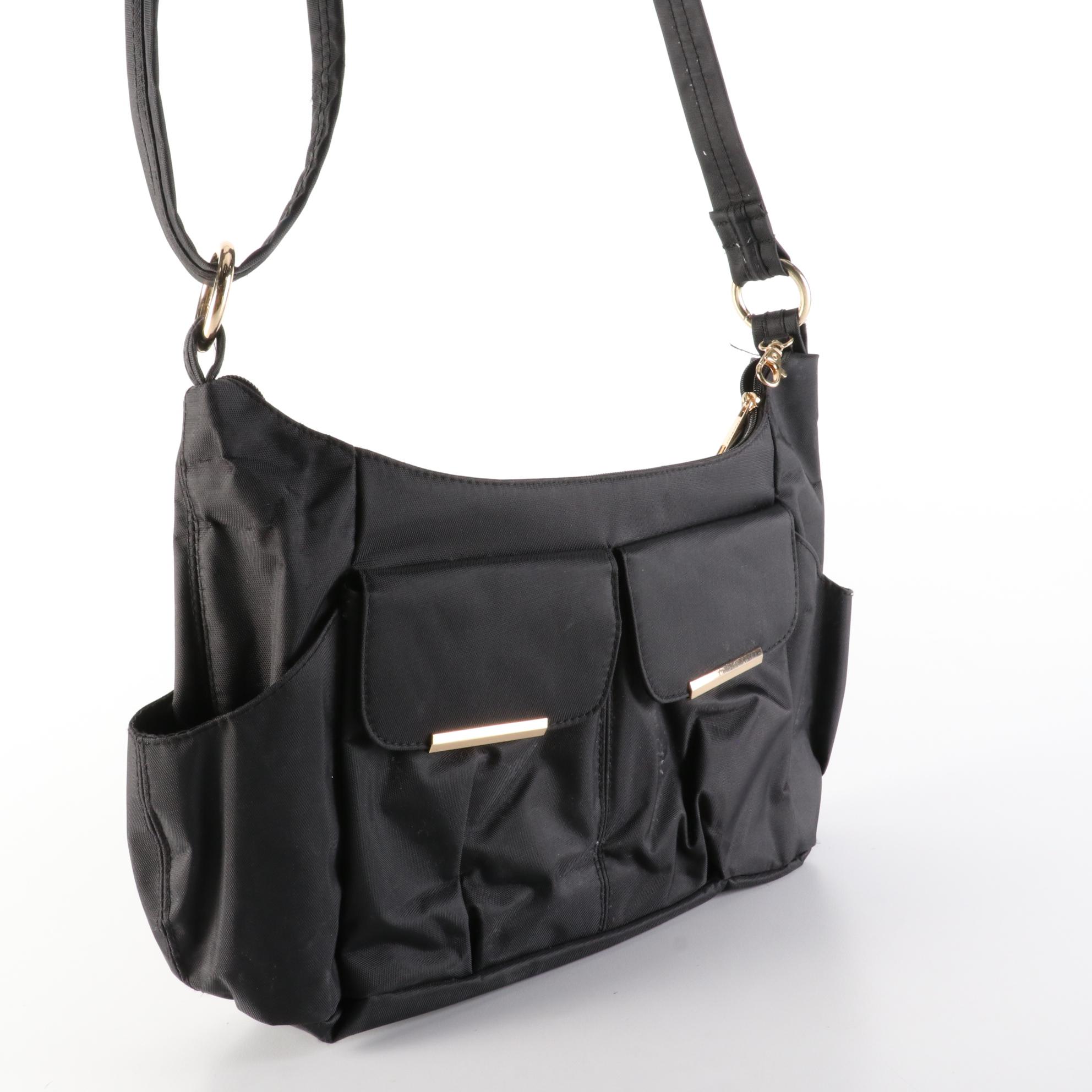 Samsonite Sling Bag, PreZerve Travel Organizer, Poaba Backpack, and