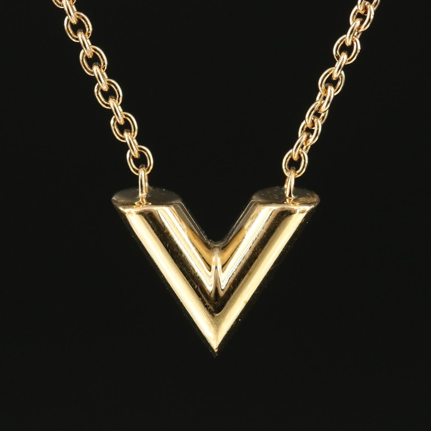 Louis Vuitton "Essential V" Necklace