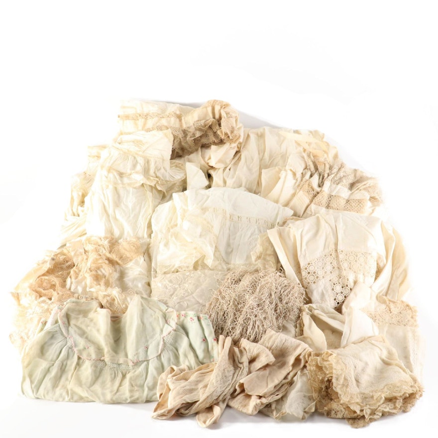 Nightgown, Camisoles, Open Drawers, Baby Clothes, and More from the Early 1800's