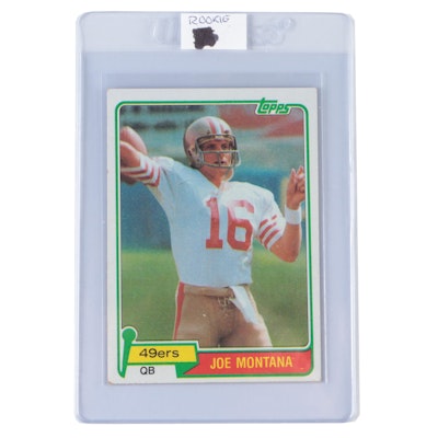 1981 Topps Joe Montana San Francisco 49ers Rookie Football Card