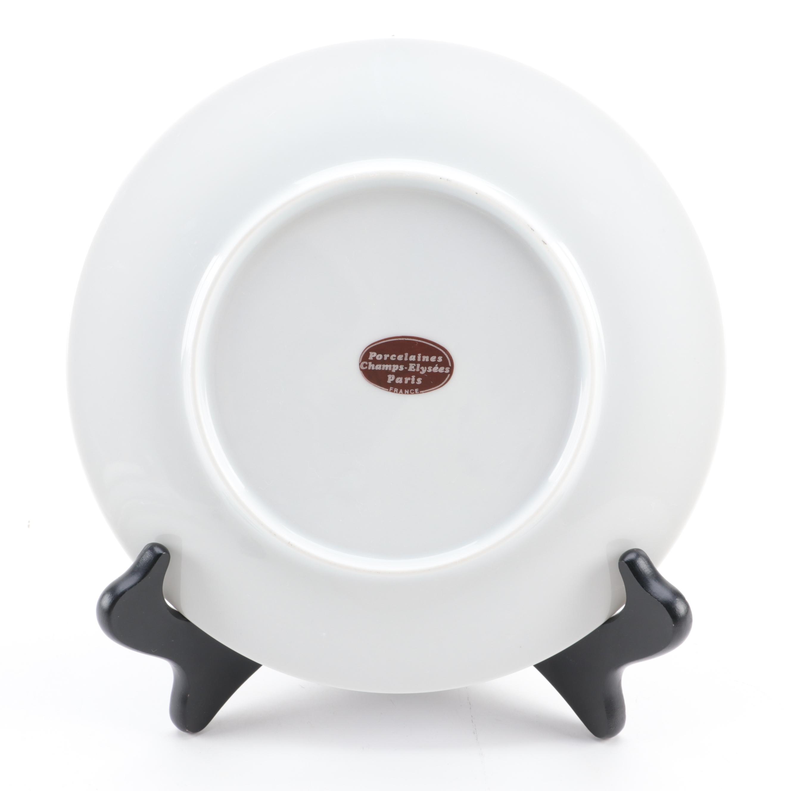 Porcelaines ChampsÉlysées French Porcelain Collector Plates, Mid20th