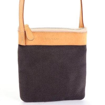BVLGARI Crossbody Bag in Canvas and Leather